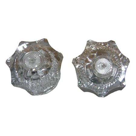 Larsen Supply Co HC-72 Pair Fit All Hot And Cold Faucet Handle, Clear 655983